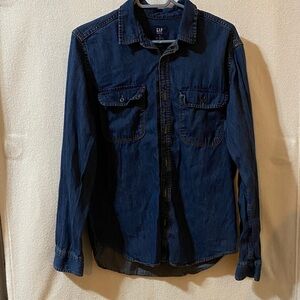 GAP Indigo Denim Button-Up Shirt